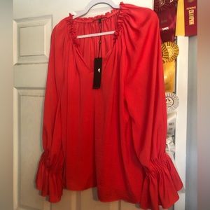 Red kobi halsparin blouse medium